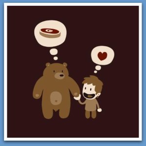 funny ours et enfant